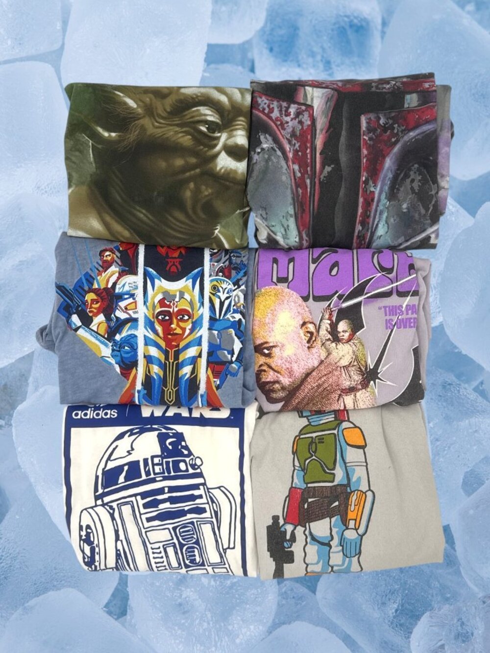 Star Wars T-Shirt Lot Men's L Graphic Tee Bundle 6 Short Sleeve Cotton Shirts
